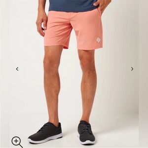 Travis Mathew Tech Chino Shorts Mens 40 Pink Terra Cota‎ Performance Golf New